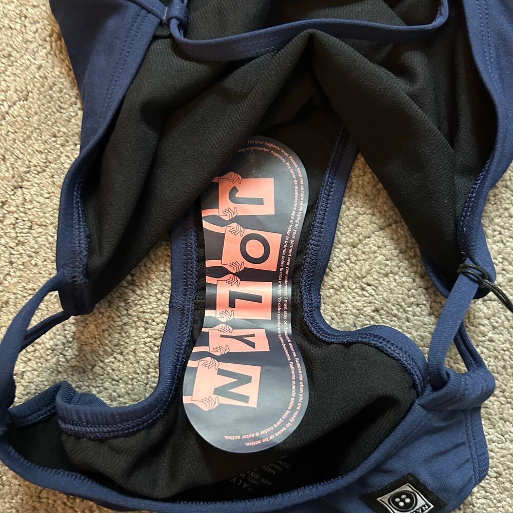 NWT Jolyn Navy Alyssa One Piece Competitive Swimsuit Strappy Size 26 - Picture 7 of 7